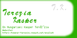 terezia kasper business card